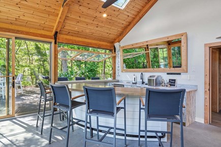 Yarmouth Port Cape Cod vacation rental - Bar area in pool house