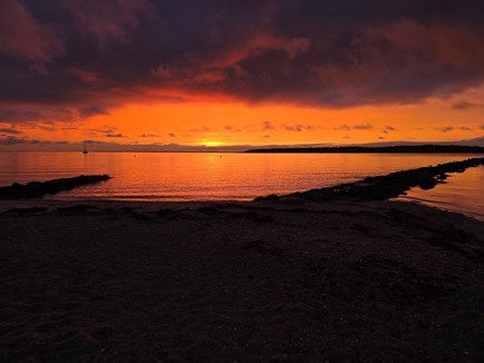 North Falmouth Cape Cod vacation rental - Megansett beach at sunset