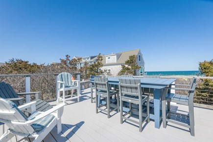 East Sandwich Cape Cod vacation rental - Raised deck with outdoor seating for family to gather!
