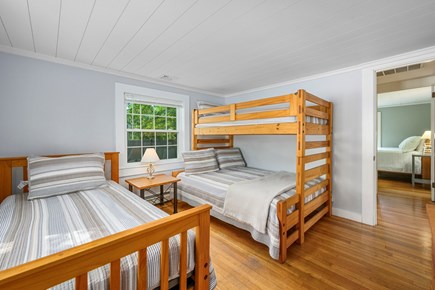 Centerville Cape Cod vacation rental - Bedroom 1- Bunk bed with twin over Double and a twin - Main Level