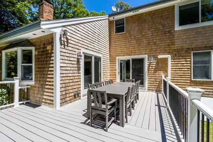 East Falmouth Cape Cod vacation rental - Deck featuring gas grill and outdoor dining