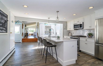 Mashnee Island, Bourne, Ma Cape Cod vacation rental - Kitchen with new Microwave, working oven, dishwasher washer/dryer