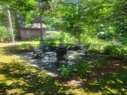Brewster, South Orleans Cape Cod vacation rental - Back yard fire pit