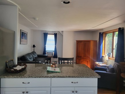 Brewster, South Orleans Cape Cod vacation rental - View from kitchen into living area with pull out sofa bed
