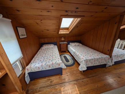 South Yarmouth Cape Cod vacation rental - Upstairs twin beds. AC unit in window.
