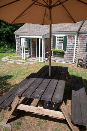 Eastham, First Encounter - 4005 Cape Cod vacation rental - Picnic Table with umbrella
