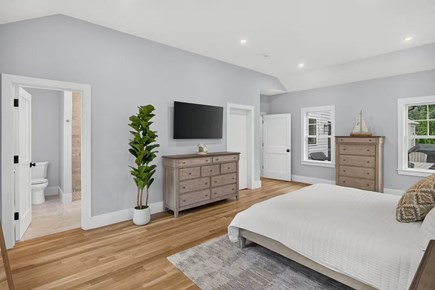 Barnstable Village Cape Cod vacation rental - 1st floor primary king bed, TV, w/ensuite bath; bedroom #2 of 7