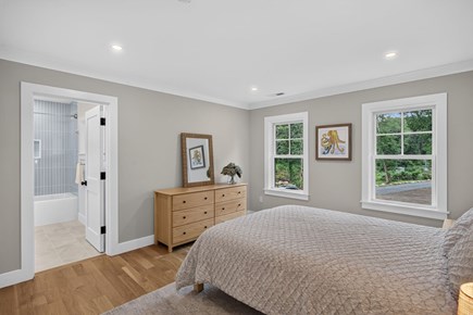 Barnstable Village Cape Cod vacation rental - 2nd floor Queen bedroom with ensuite tub bath