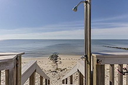 Harwichport Cape Cod vacation rental - Step from the back deck onto your on private beach!