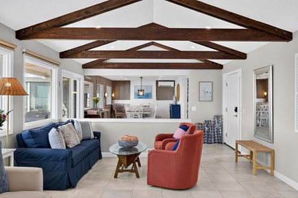 Harwichport Cape Cod vacation rental - Open-concept living area flowing into the kitchen