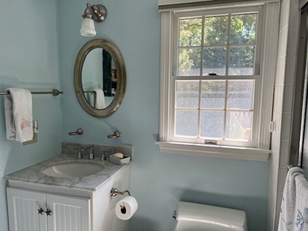 Harwich Port Cape Cod vacation rental - Main bath with shower stall