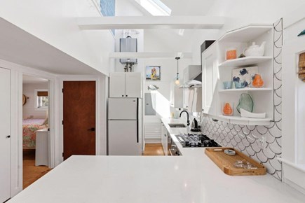East Sandwich Cape Cod vacation rental - Kitchen leading to bathroom and Bedroom 1