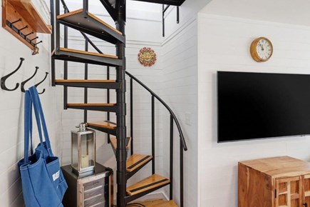 East Sandwich Cape Cod vacation rental - Spiral staircase leads to second floor