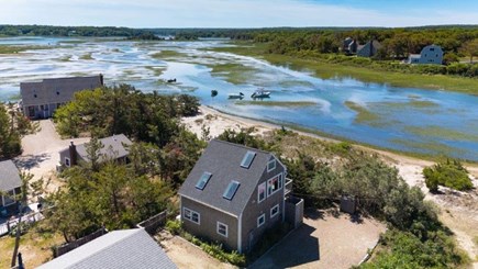 East Sandwich Cape Cod vacation rental - Aerial of property over Scorton Creek