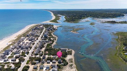 East Sandwich Cape Cod vacation rental - Aerial of Scorton Creek leading to Cape Cod Bay