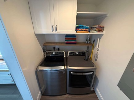 Wellfleet Village Cape Cod vacation rental - Full-size washer and dryer with linen storage