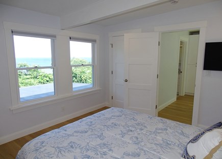 Plymouth MA vacation rental - Upstairs queen bedroom with water views