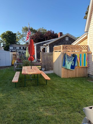 Harwich Port Cape Cod vacation rental - Backyard and large outdoor shower.