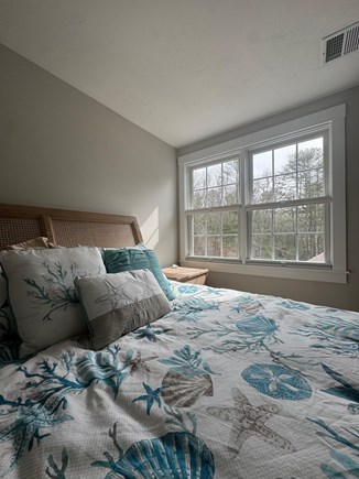 N Falmouth Cape Cod vacation rental - Queen bedroom overlooking backyard