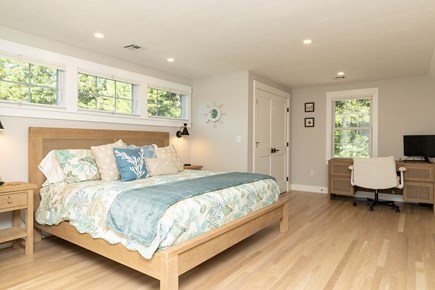Falmouth Cape Cod vacation rental - King bedroom with pullout full-size sofa and study desk
