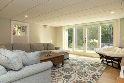 Falmouth Cape Cod vacation rental - Queen sofabed/couch for 120" projector TV - perfect 4 sleepovers