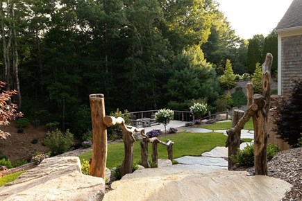 Falmouth Cape Cod vacation rental - Goshen stone steps that lead you to the backyard garden
