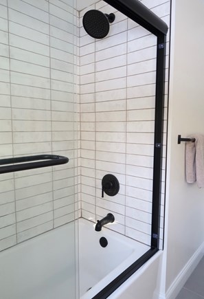Eastham Cape Cod vacation rental - Bath tub with glass sliders