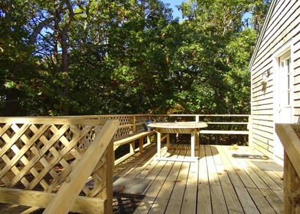 Eastham (Bay side) Cape Cod vacation rental - Deck area - enters house into kitchen