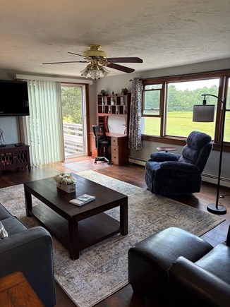 Wareham MA vacation rental - Large livingroom with cranberry bog view