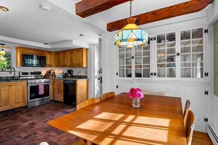 Provincetown, 248 Bradford Street Cape Cod vacation rental - Dining, side entrance, and kitchen
