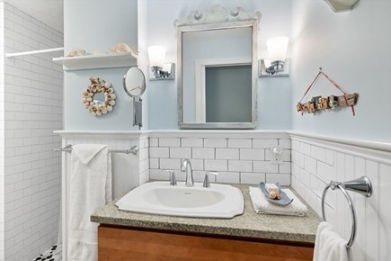 Centerville Cape Cod vacation rental - Guest bathroom on first floor, with high pressure shower