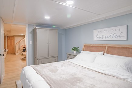 Centerville Cape Cod vacation rental - Bedroom 4 in basement with king size bed