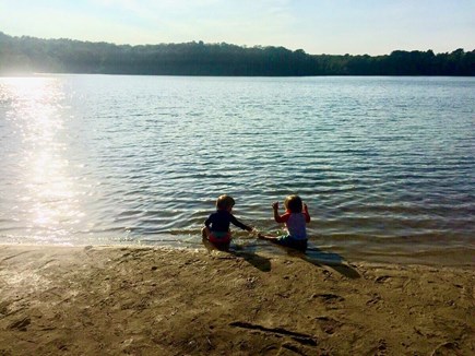 Orleans Cape Cod vacation rental - The sandy shore of Bakers Pond
