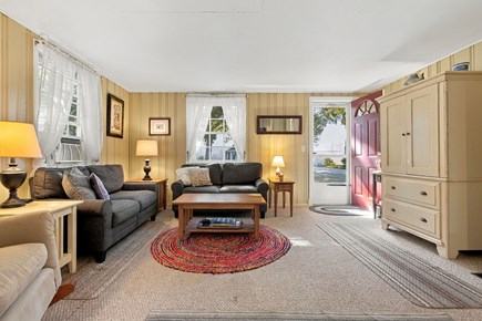 West Yarmouth Cape Cod vacation rental - Comfy living room with TV (Roku) in right cabinet