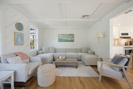 Pocasset Cape Cod vacation rental - Living room with sectional sofa