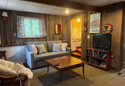 S. Chatham Cape Cod vacation rental - Ground floor family room with queen sofa sleeper