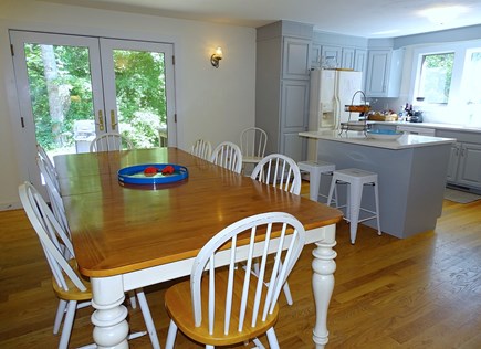 Barnstable Village  Cape Cod vacation rental - Sunny eat-in kitchen with French doors opening to large patio