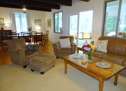 Barnstable Village  Cape Cod vacation rental - Spacious post and beam living-dining room opens to sunroom
