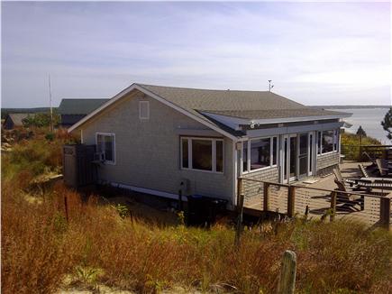 Wellfleet Cape Cod vacation rental - View of the house & deck overlooking the water