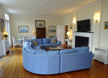 Chatham Cape Cod vacation rental - Living room includes new TV, fireplace & comfortable seating