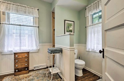 Monument Beach / Bourne Cape Cod vacation rental - Downstairs bathroom with washer and dryer.
