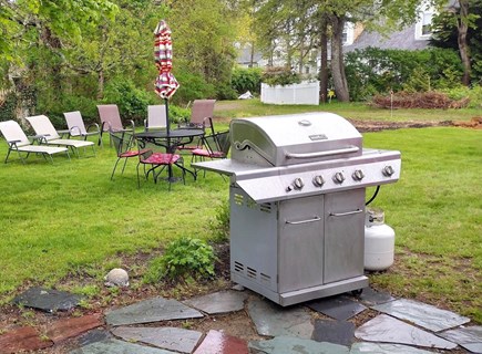 West Yarmouth Cape Cod vacation rental - Grilling Time (Chairs in  are are now Adirondack style-not shown)