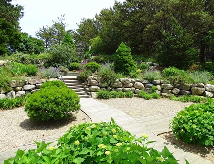 Wellfleet Cape Cod vacation rental - Perennial gardens lead to entrance of the house