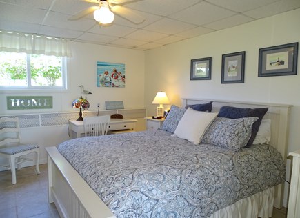 Kingston Bay/Near Plymouth MA vacation rental - Downstairs suite - Queen bedroom w/ desk through French doors
