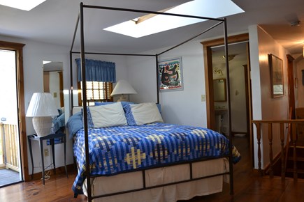 Hyannis Cape Cod vacation rental - Large upstairs bedroom with queen bed, balcony and full bathroom