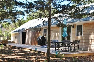 Great Island, West Yarmouth Cape Cod vacation rental - Back of house with deck