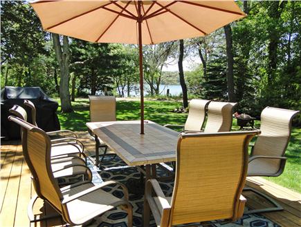 South Dennis Cape Cod vacation rental - Large sunny deck with new grill, water view