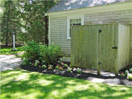 South Dennis Cape Cod vacation rental - Lovely landscaped yard, spacious outdoor shower