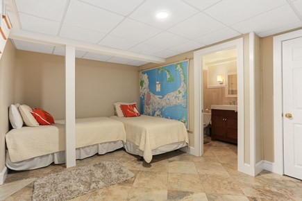 Chatham Cape Cod vacation rental - Twin lower level bedroom ensuite with full bath