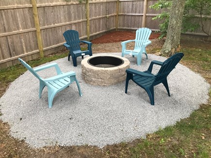 West Yarmouth Cape Cod vacation rental - Toast s'mores on newly built fire pit.